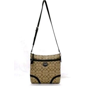 Coach Shoulder Bag 22534‎ Brown Signature CREED F18926 WOMENS PVC #1488